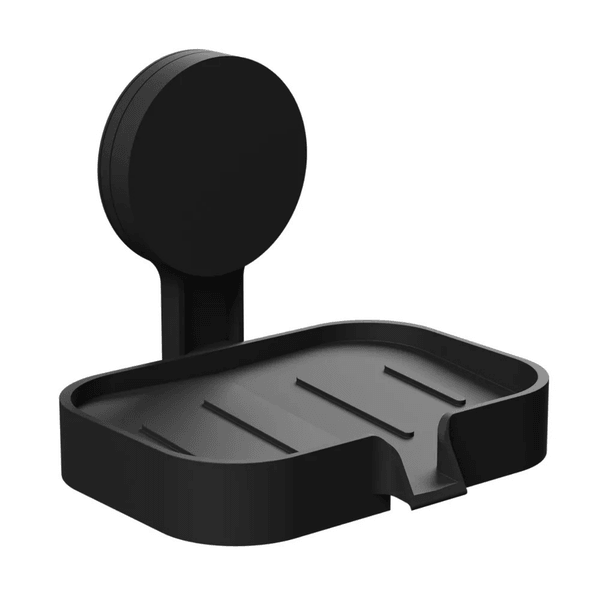 Saboneteira Banheiro Com Adesivo Astra Preto Fosco