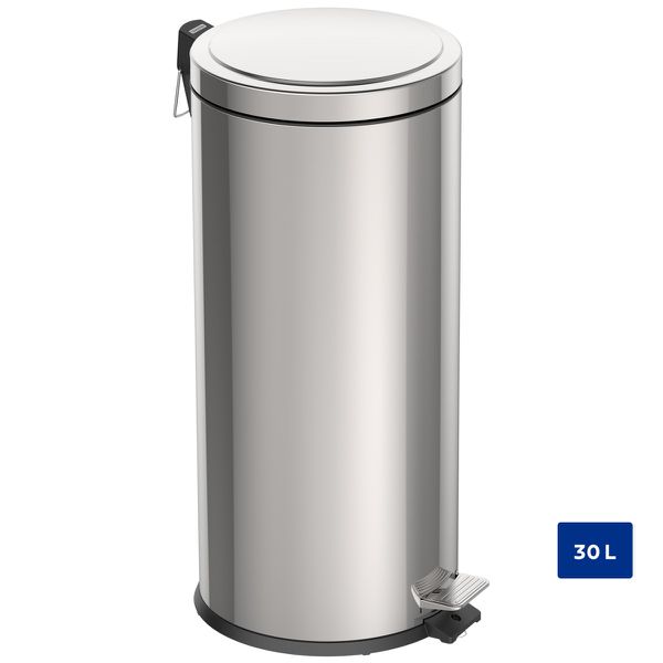 Lixeira Brasil Plus Fechamento Suave 30L Tramontina Inox
