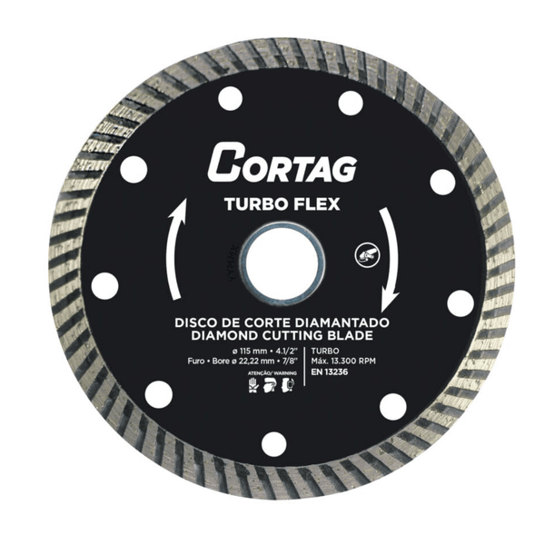 Disco de Corte Diamantado Turbo Flex 115 Cortag