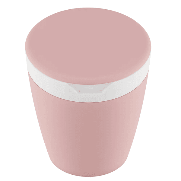 Lixeira de Pia 2,7 Litros Astra Rose e Branco