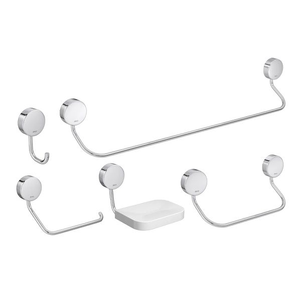 Kit Acessorios Banheiro 5pçs Net Cromado 2000.c01 Deca