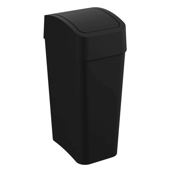 Lixeira Cesto De Lixo Banheiro Cozinha Tampa Basculante 8 Litros Preto Astra