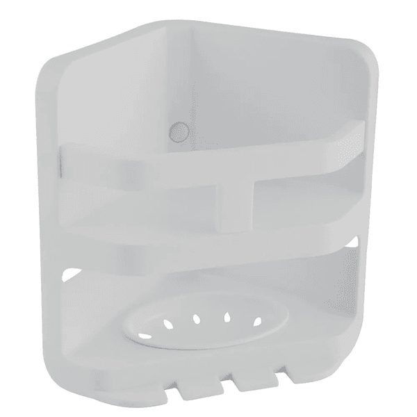 Cantoneira Porta Shampoo Plástica Saboneteira Branca Astra