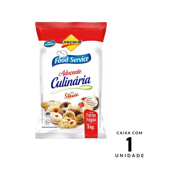 Adoçante Culinário Com Stevia 1kg Lowçucar Para Bolos E Pães