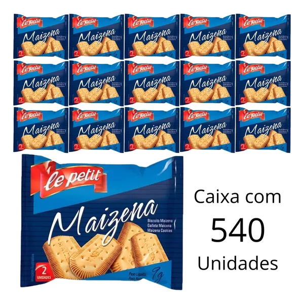 Kit 3 Caixa De Biscoito Maizena Le Petit Sachês 9g 540 Unidades