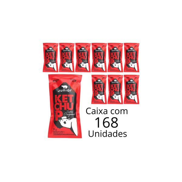 Molho Ketchup Junior Em Sachê De 7g Caixa Com 168 Unidades