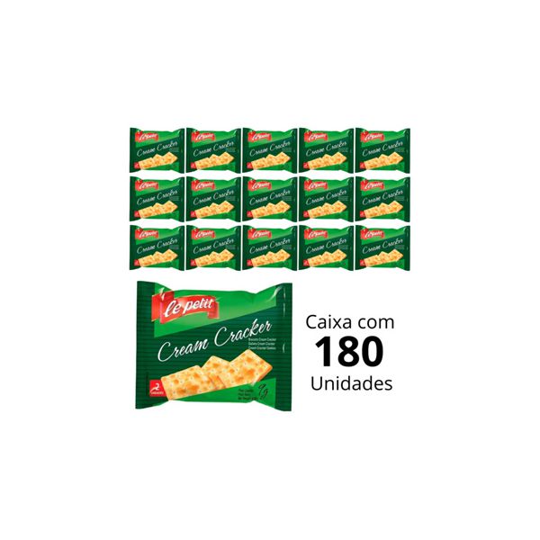 Biscoito Cream Cracker Le Petit Em Sachê De 9g Caixa Com 180 Unidades