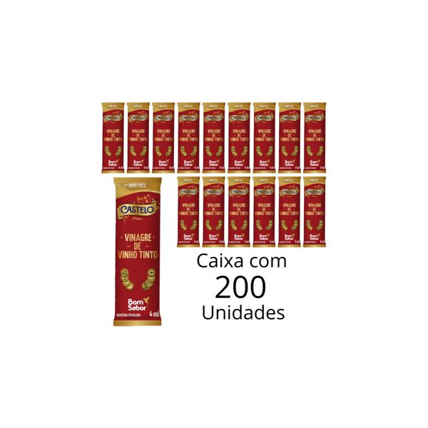 Vinagre Bom Sabor Em Sachê De 4ml Caixa Com 200 Sachês