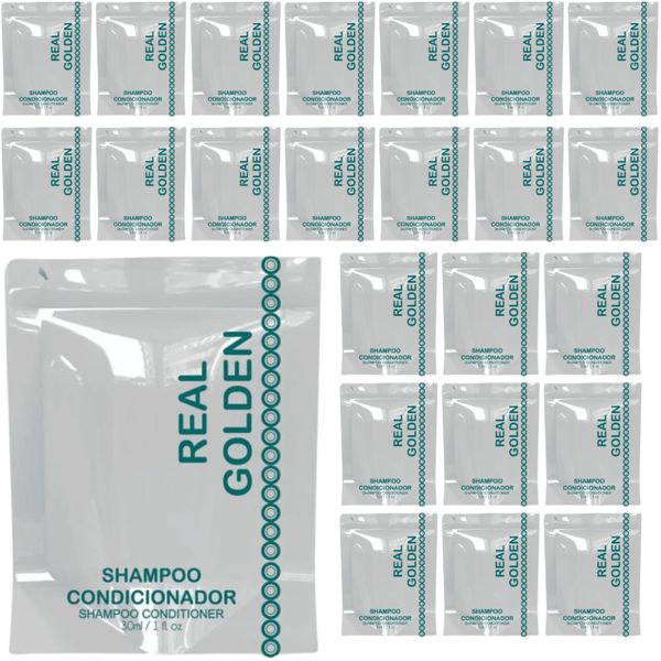 Shampoo 2x1 Real Golden Realgems Em Sachê De 30ml Kits De 200, 150, 125, 100 e 50 Unidades