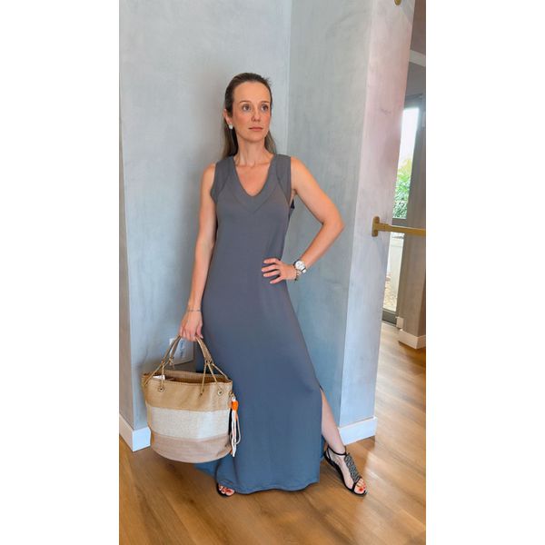 Vestido Betina Chumbo