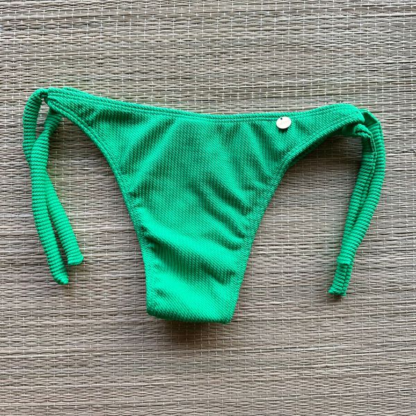 Tanga de Amarrar Verde Jade Texturizado 