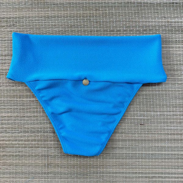Hot Pants Pala Alta Azul Turquesa Textura