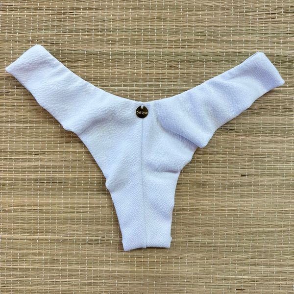 Tanga Fio em Dobra Branco Textura