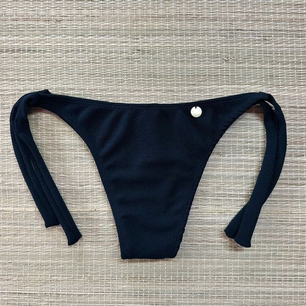 Tanga De Amarrar Larga Preto Textura