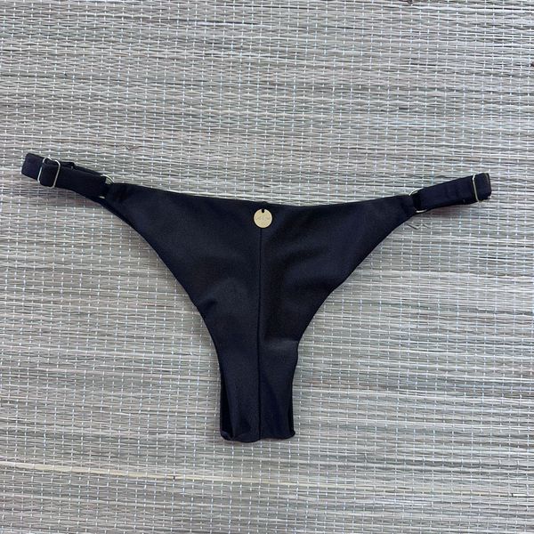 Tanga Fio em Dobra Com Regulagem Marrom Gloss