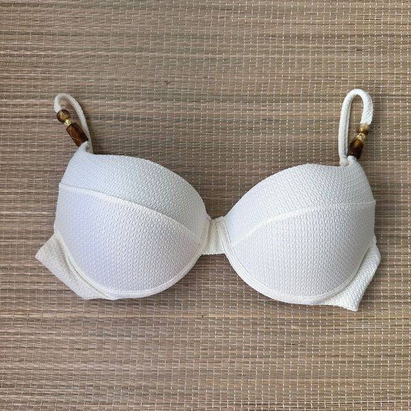 Top Meia Taça com alça com detalhes Off