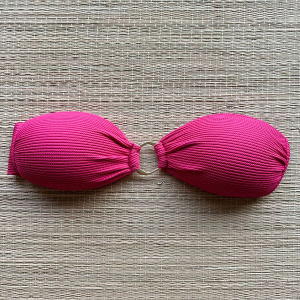 Top Tomara que Caia Pink Texturizado