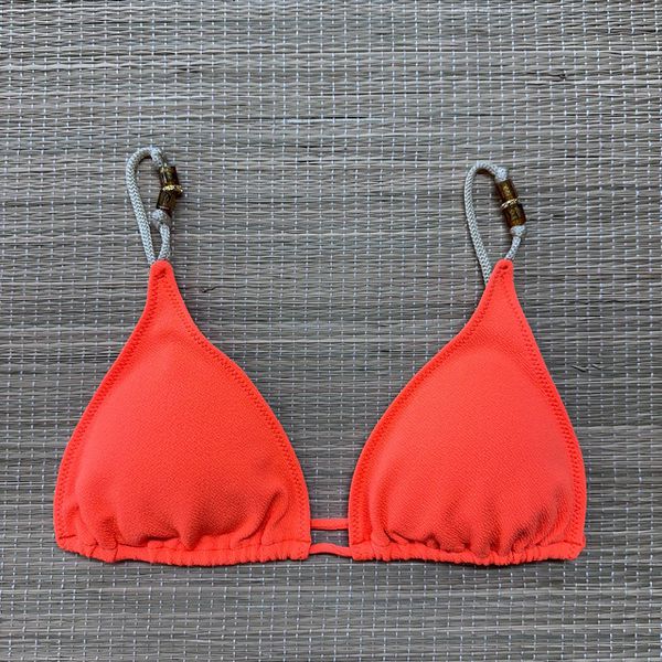 Top Cortininha detalhes Laranja Textura