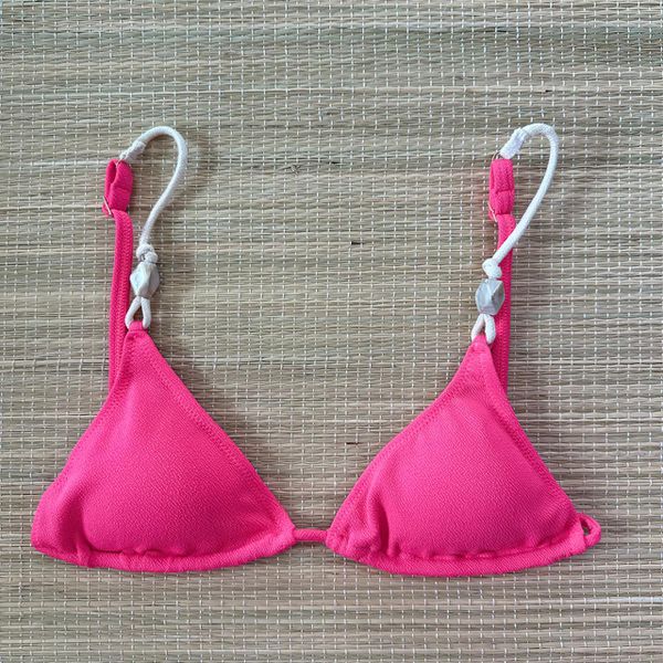Top Cortininha detalhes Pink Textura