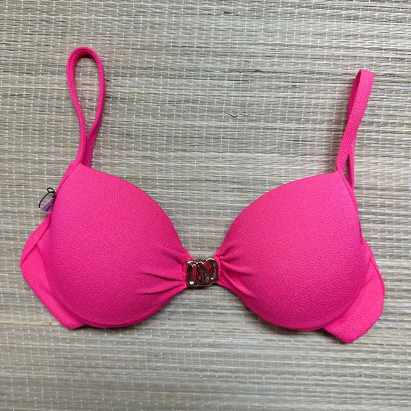 Top Meia Taça frente única Pink Textura