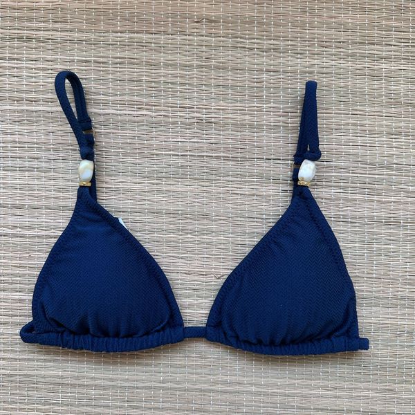 Top Cortininha detalhes Navy