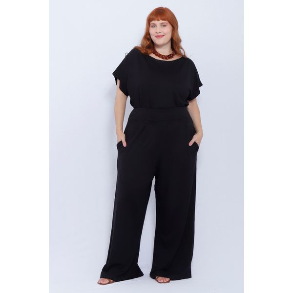 Calça Malha Preta - Plus Size