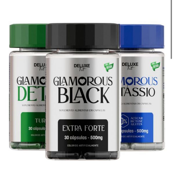 Kit 1 Black 30 capsulas + 1 Detox 30 capsulas + 1 Potássio 30 capsulas 