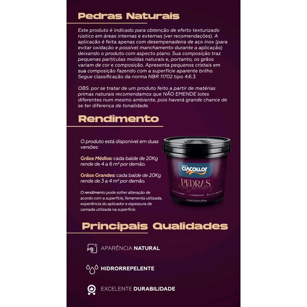 TEXTURA PEDRAS NATURAIS QUARTZO PALHA 20KG