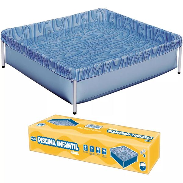 PISCINA RETANGULAR INFANTIL ESTRUTURAL 400 LITROS MOR