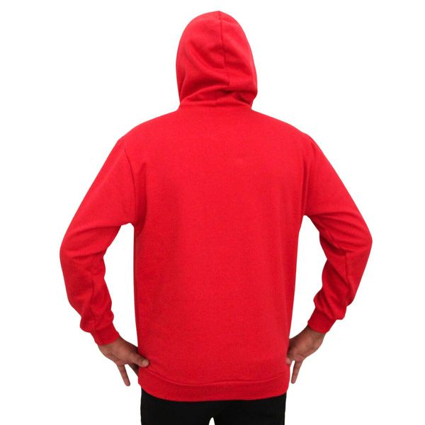 Blusa Avulsa Moletom Masculino Canguru com Capuz Vermelho KRN