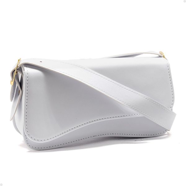 Bolsa Feminina Baguete Média Branca