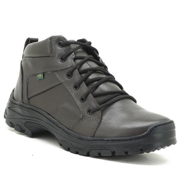 Bota Militar Motociclista Couro Latego Café