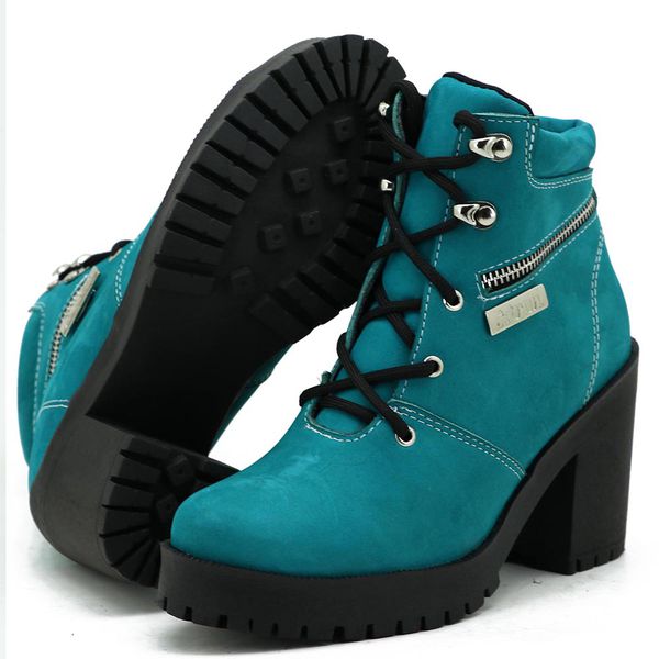 Coturno best sale feminino azul