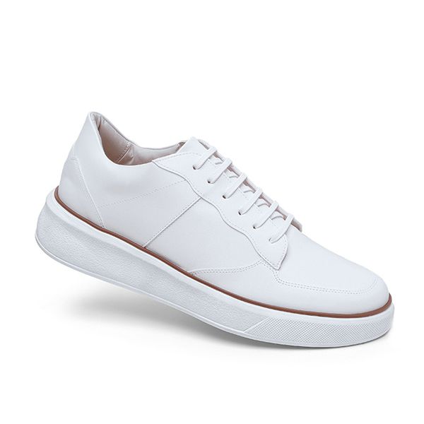 Sapatênis Masculino Casual Sintético Branco
