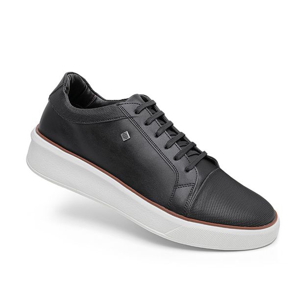 Sapatênis Masculino Casual Sintético Preto