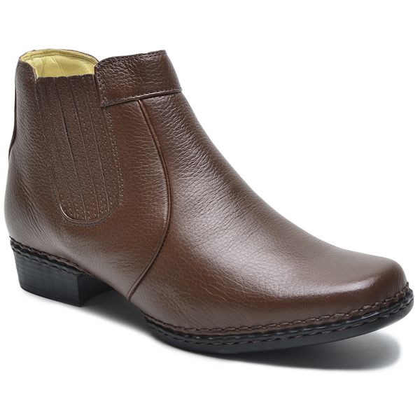 Bota Masculina Social Couro Legítimo Chocolate