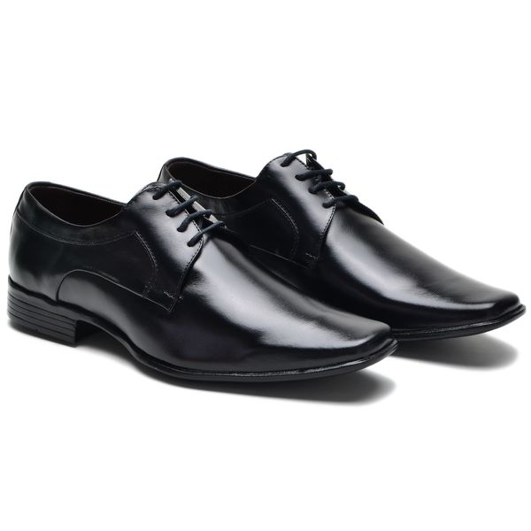 Sapato Social Masculino Couro Leg timo Preto KRN SHOES