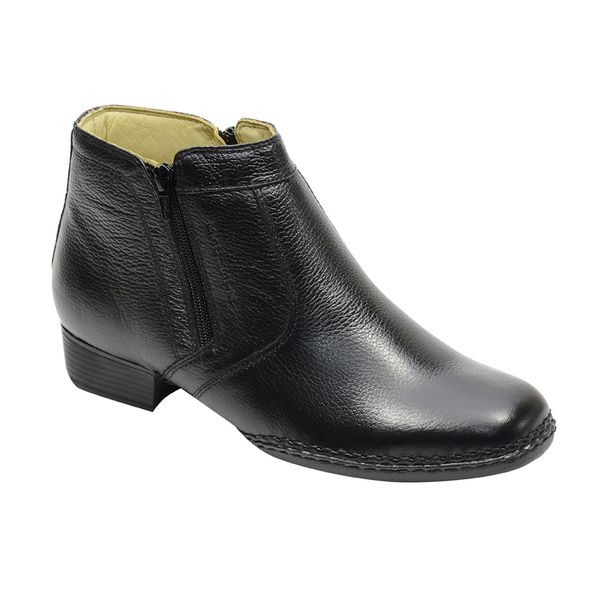 Bota Masculina Conforto Couro Legítimo Preto