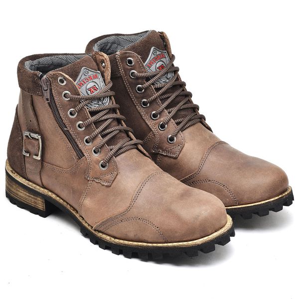 Bota Coturno Boots Casual Masculino Mad Dog Camurça Café KRN