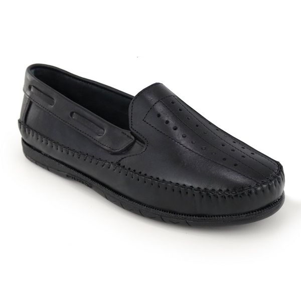 Sapatilha Masculina em Couro Legítimo Preto