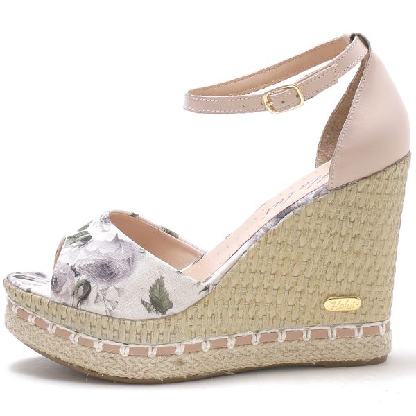Sandalia anabela hot sale floral