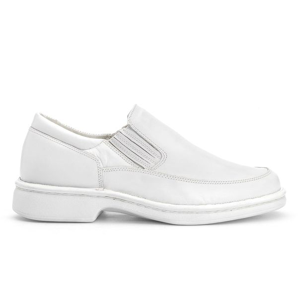 Sapato Masculino Conforto em Couro Legitimo Branco