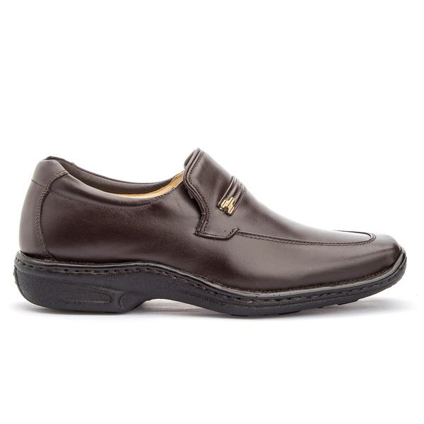 Sapato Masculino Conforto em Couro Legitimo Café