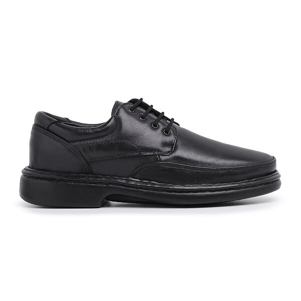 Sapato Conforto Masculino Couro Carneiro Preto