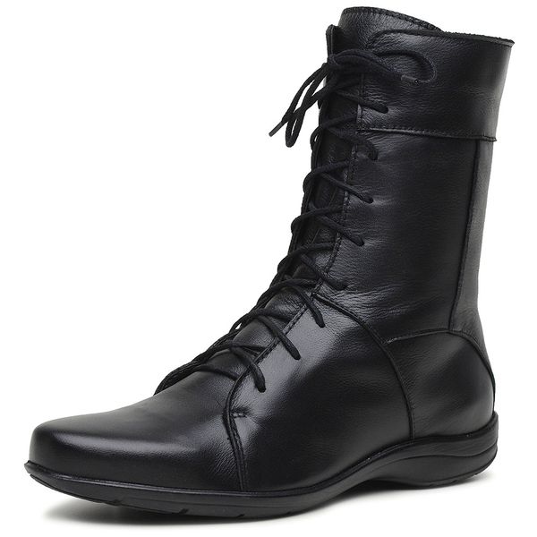 Bota shop preta rasteira