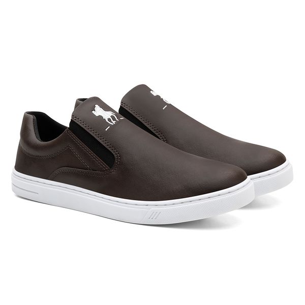 Tenis slip on marrom hot sale