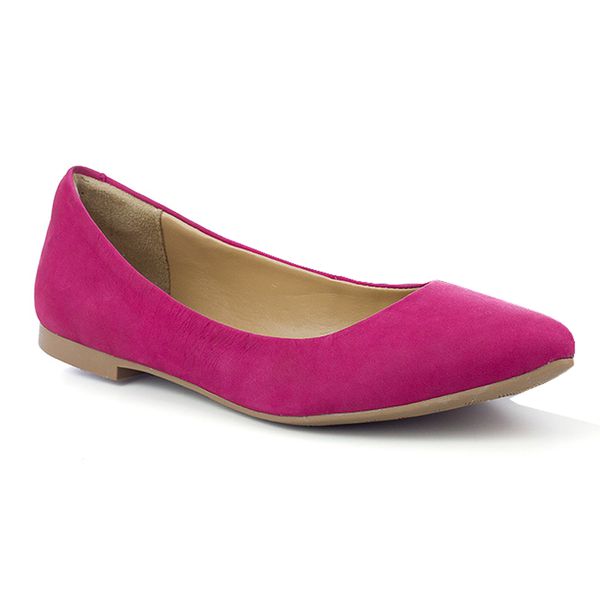 Sapatilha Feminina Couro Nobuck Rosa Pink