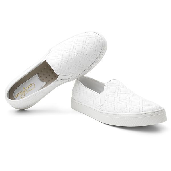 Tênis Feminino Tenis Slip Couro Tênis Feminino Slip On Couro