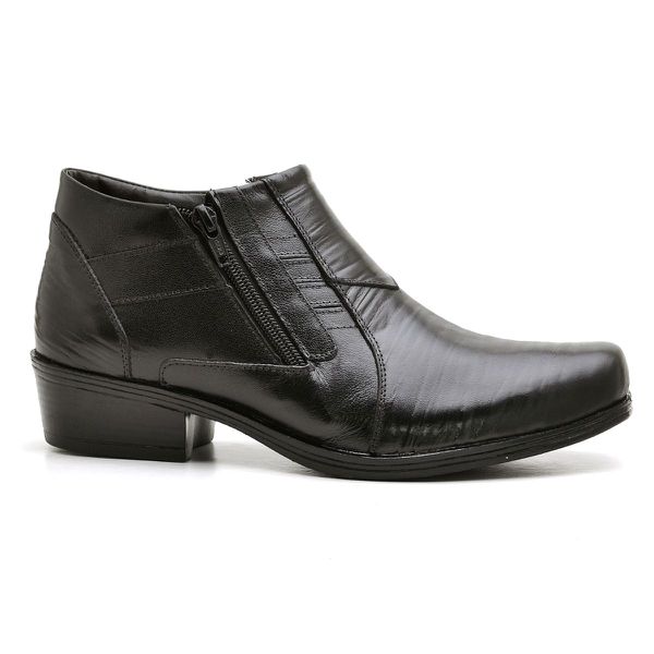 Bota Masculina Jungle Square Em Couro Legítimo Preto