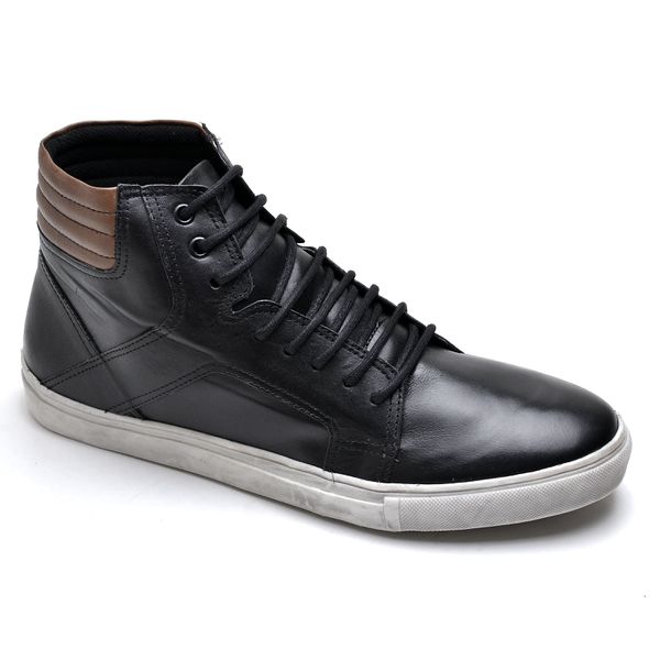 Tenis All Star Cano Alto Preto- Couro Legitimo